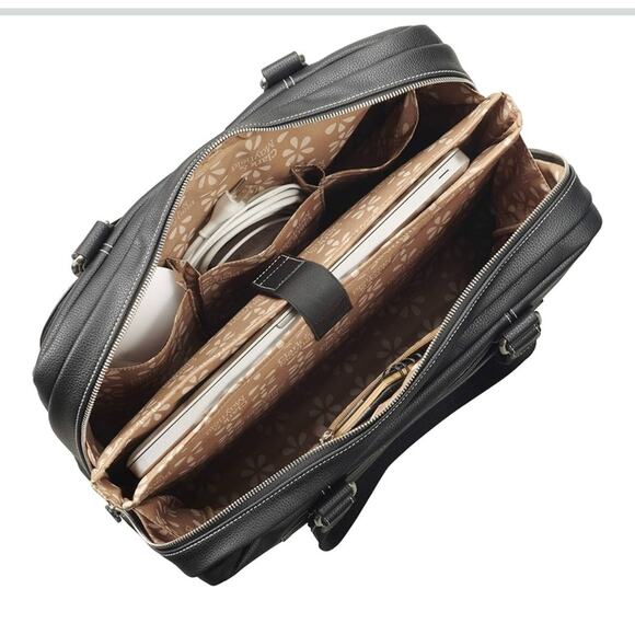 Taupe Laptop Bag with Sophisticated Design - Picture 8 of 16